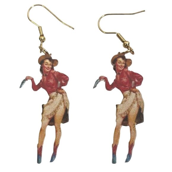 Jewelry - 1 Pair‎ Retro Cowgirl Rodeo Earrings Western Earrings